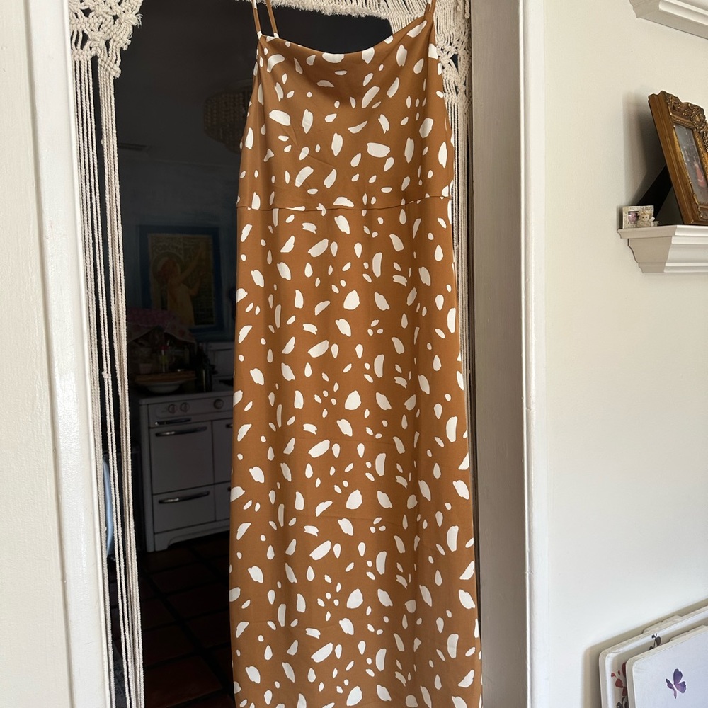 Sundress semi casual satin texture polyester